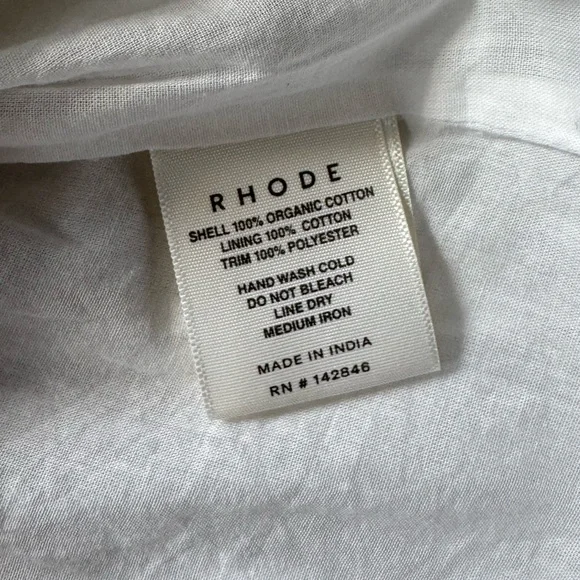 New RHODE Elsa Embellished Cotton Wrap Minidress size S - Picture 12 of 16